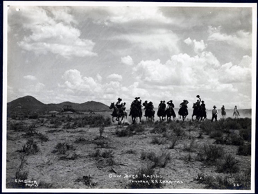 men on horseback racing, Tonopah